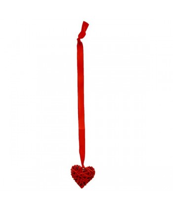 CORAZÓN RATTAN ROJO Ø8 x 8....