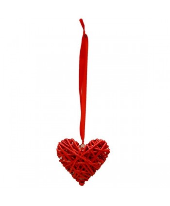 CORAZÓN RATTAN ROJO Ø12 x....