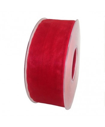 CINTA DE ORGANZA ROJA....