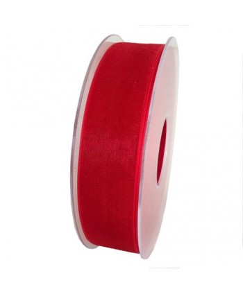 CINTA DE ORGANZA ROJA....