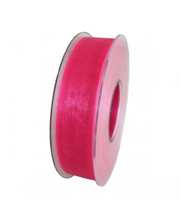 CINTA ORGANZA FUCSIA 25mm.....