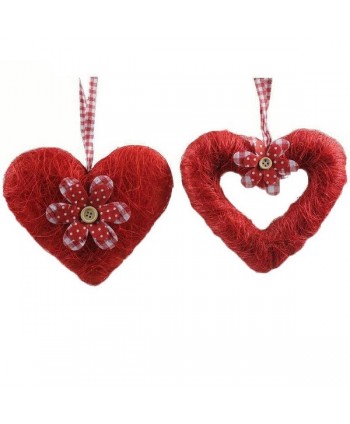 CORAZÓN SISAL ROJO CON....