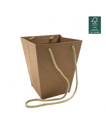 Whaline 6 bolsas de papel de flores con cadena de metal, ramo de  almacenamiento, bolsa de floristería, bolso de mano, cesta de envoltura de  ramo de