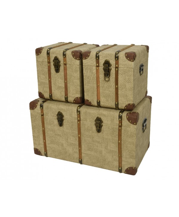 Baul de madera, Caja de madera vintage, Baul decorado