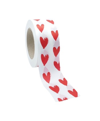 CINTA BLANCA CON CORAZONES....