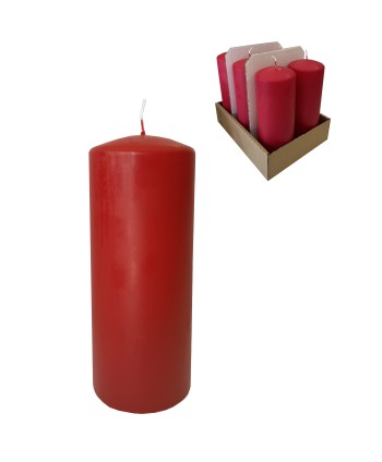 VELA ROJA Ø 7,8 x H20cm.....