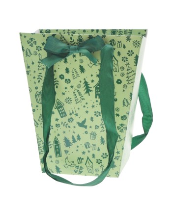 BOLSA KRAFT XMAS VERDE 17....