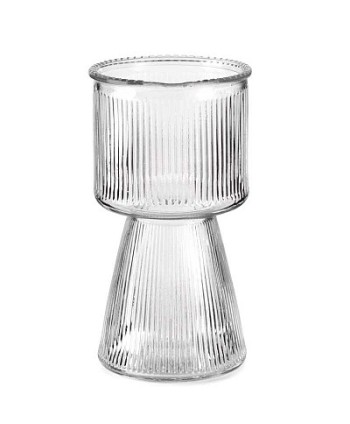 JARRÓN DE CRISTAL GRABADO....