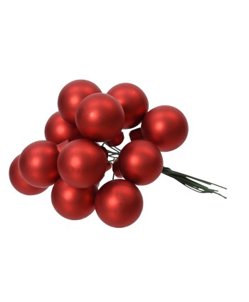 BOLAS NAVIDAD ROJO MATE -....