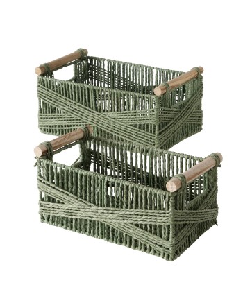 CESTA DE CUERDAS VERDES Y....