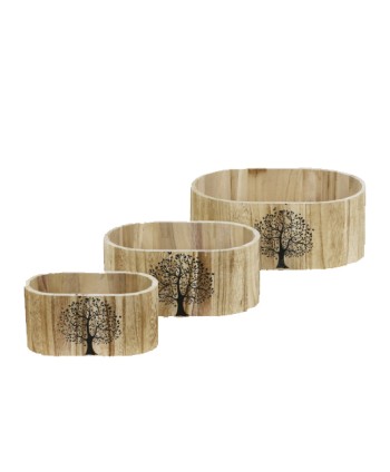 MACETA DE MADERA NATURAL....
