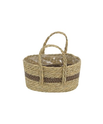 CESTA DE YUTE NATURAL Y....