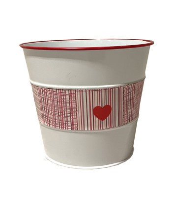 MACETA DE ZINC BLANCA CON....