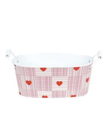 MACETA DE ZINC BLANCA CON....