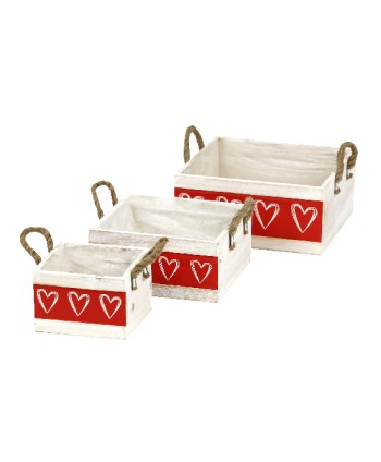 CAJA DE MADERA BLANCA CON....