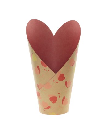MACETA DE KRAFT CORAZÓN Y....