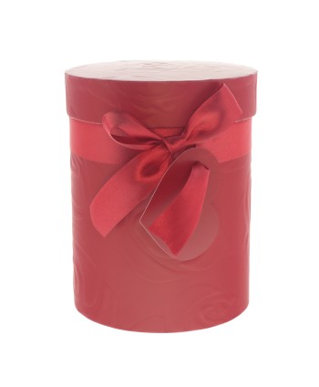 CAJA SOMBRERO "ROSAS" ROJA....