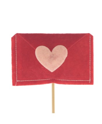 PICK CORAZÓN ROSA Y SOBRE....