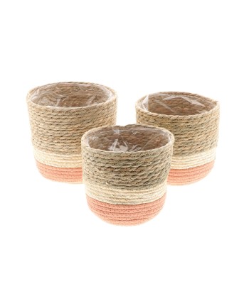 CESTA DE YUTE NATURAL....