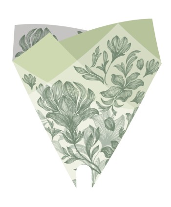 BOLSA BOUQUET FLORES VERDE....