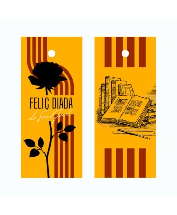 ETIQUETA AMARILLA CON ROSA....