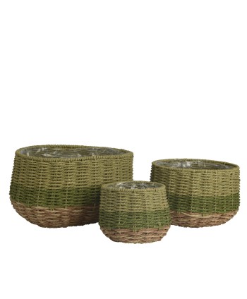 CESTA DE YUTE NATURAL....