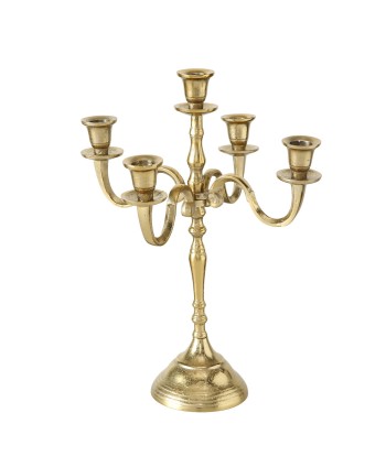 CANDELABRO ALUMINIO DORADO....