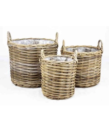 CESTA DE RATTAN REDONDA....