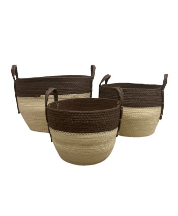 CESTA DE YUTE NATURAL CON....