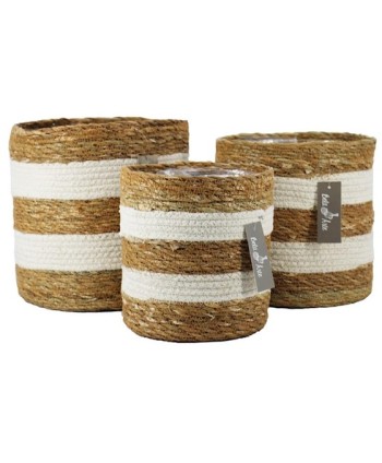 CESTA DE YUTE NATURAL....