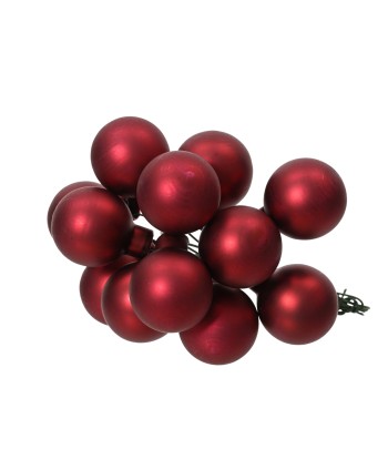 BOLAS NAVIDAD GRANATE MATE....