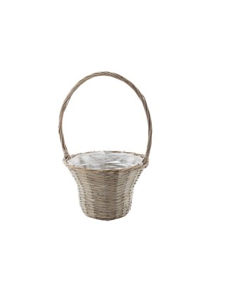 CESTA DE MIMBRE GRIS CON....
