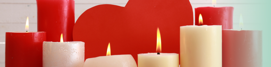 Espelmes romàntiques. Espelmes amb llum LED. Llums per la teva cita!