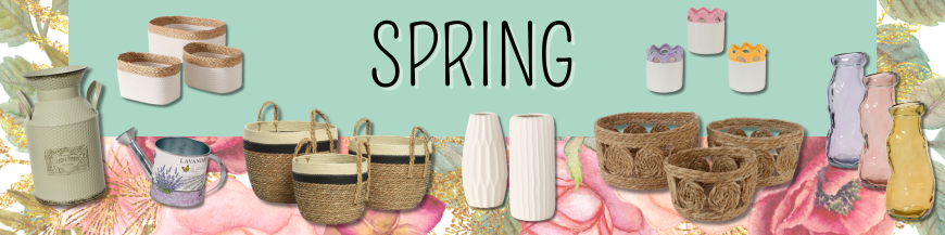 Decoració de primavera. Articles estiuencs per a la llar i terrasses.