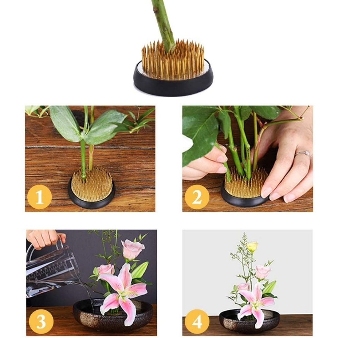 Kenzan, el soporte minimalista más original para sostener las flores en todo tipo de espacios