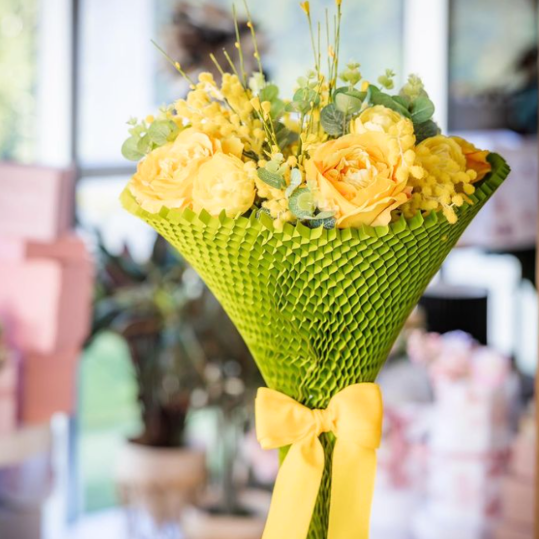 Funda porta Bouquet de flores en papel Kraft Natural.