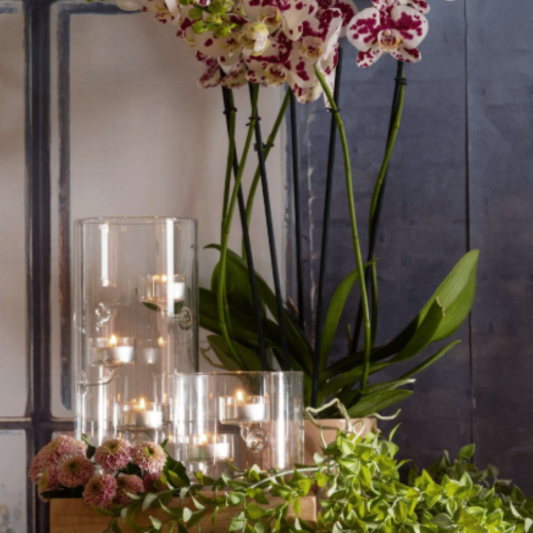 Candelabros y portavelas de Cristal para Bodas.